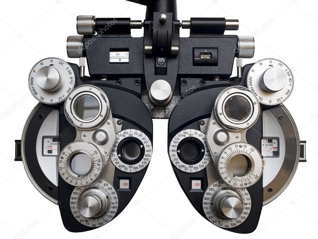 Optometrist diopter. White background