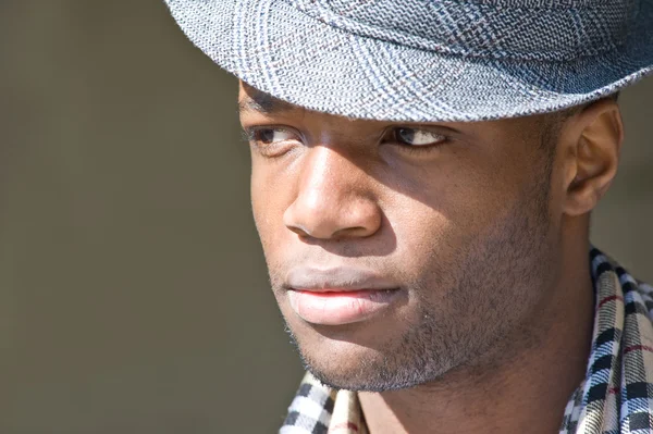 Black man intense portrait — Stock Photo, Image