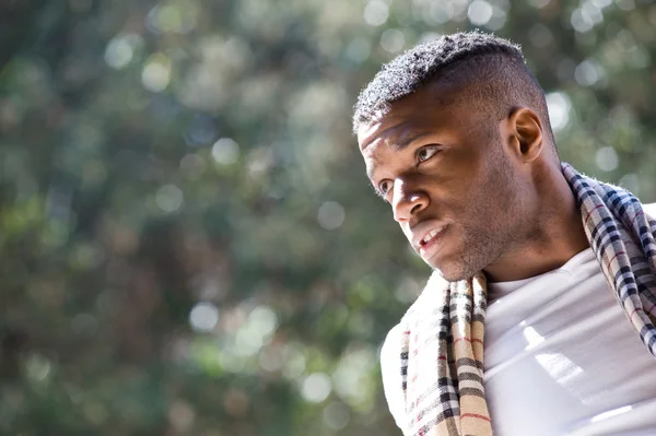 Black man intense portrait — Stock Photo, Image