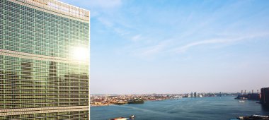 New York City - 22 Haziran: Birleşmiş Milletler Manhattan'da bina
