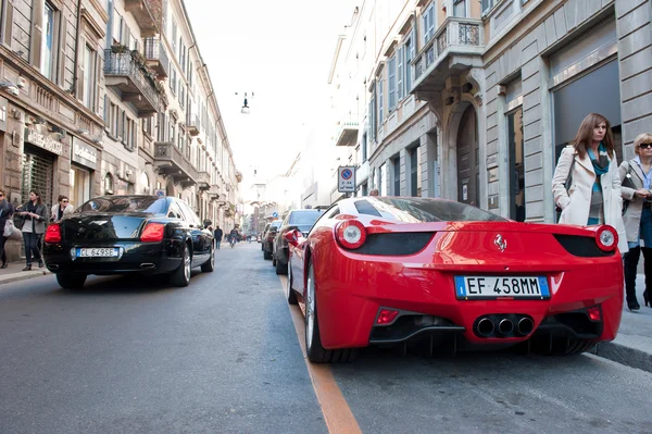 Via Montenapoleone, Milan. Italy — Stok fotoğraf