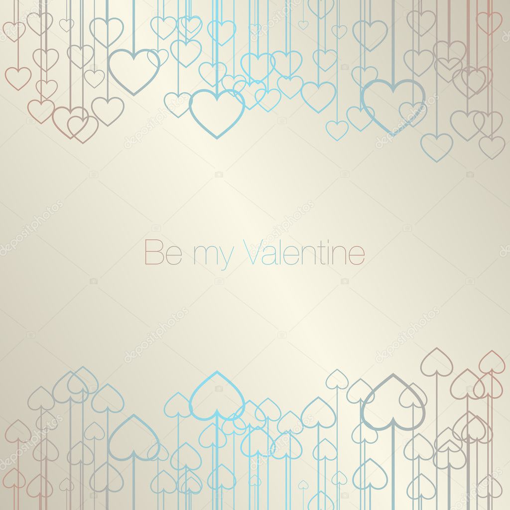 Brown background with hanging hearts
