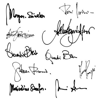 Set of imaginary signature