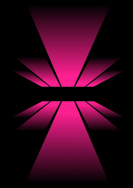 Pink lines on black background, with room for text — Stock Vector