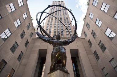New york - 22 Haziran: atlas heykeli rockefeller Merkezi new York'ta 22 Haziran 2012 tarihinde Beşinci cadde üzerinde.