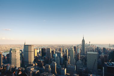 New York'un manhattan skyline görünümü.