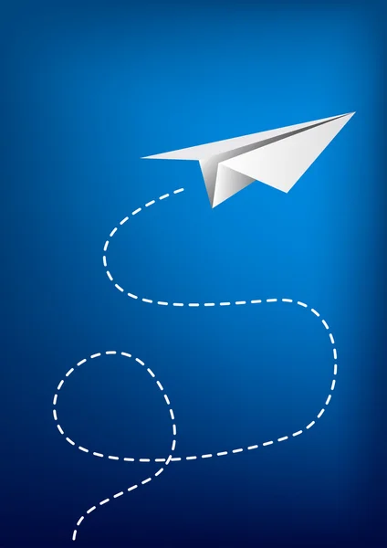 Kağıt uçak uçan.