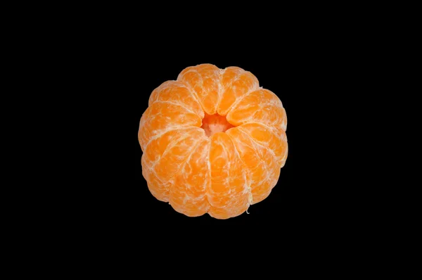 Mandarina sobre fondo negro —  Fotos de Stock