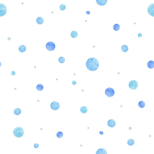 Blaue Aquarellflecken Nahtloses Muster Wiederholter Hintergrund Vektor Folge — Stockvektor