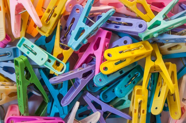 A colorful cloth pegs — Stock Photo, Image