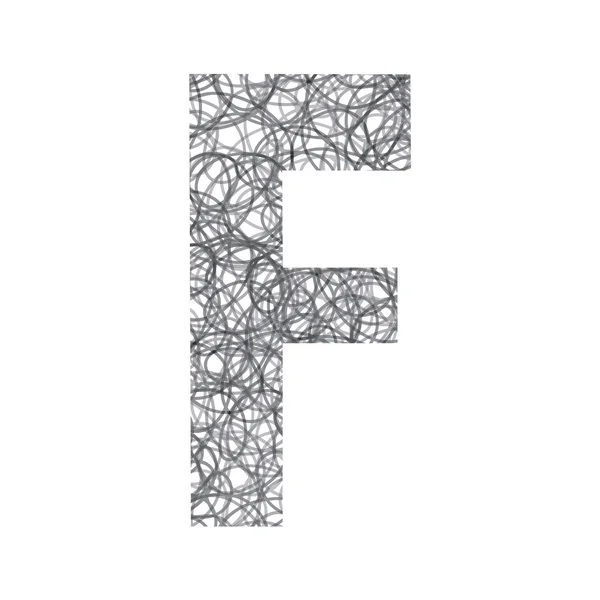 Hand drawn letter F — Stock Vector