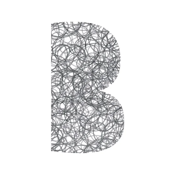 手工绘制的字母 b — 图库矢量图片