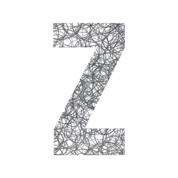 Håndtegnet bogstav Z – Stock-vektor