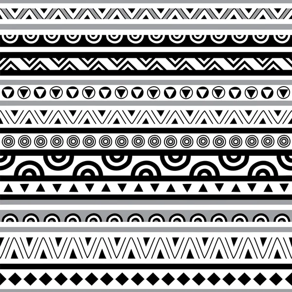 シームレスな黒と白のパターン — ストックベクタ
