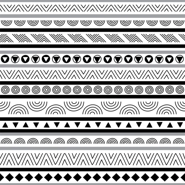 Sömlös svart och vitt mönster — Stock vektor