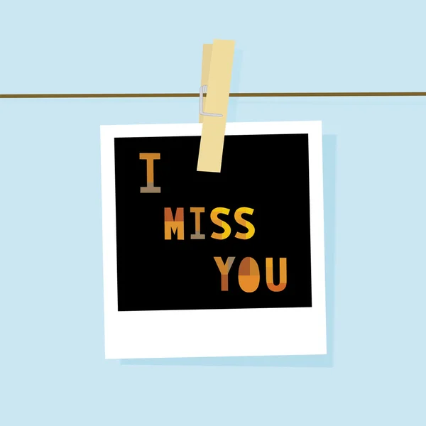 Η κάρτα λέει ότι μου λείπεις.. — Διανυσματικό Αρχείο