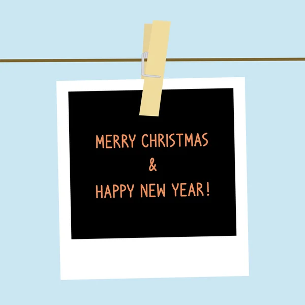 絵カードのメリー クリスマスと新年のお祝いの言葉. — ストック写真
