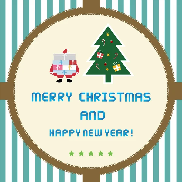 Tarjeta de felicitación de Navidad — Vector de stock