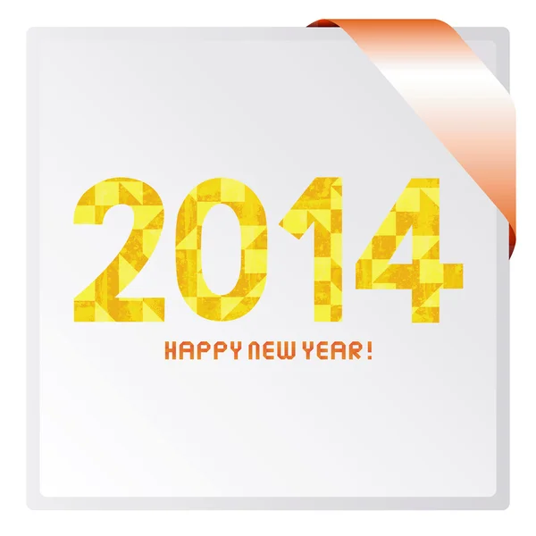 Felice anno nuovo 2014 carta — Foto Stock