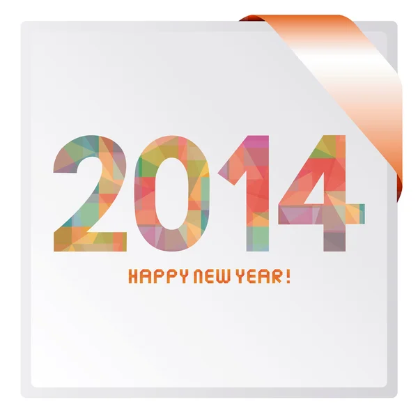 Happy new year 2014 card — Stock Vector