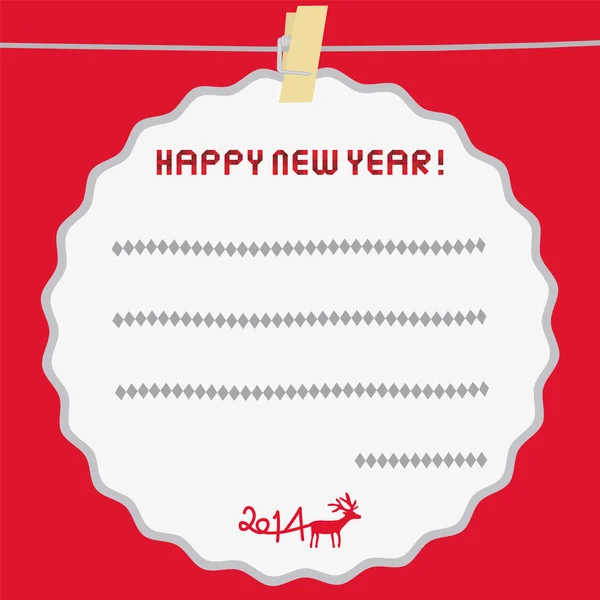 Kaart voor gelukkig nieuw jaar. — Stockvector