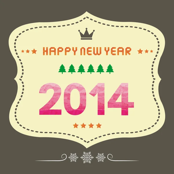 Happy new year 2014 card17 — Stock Vector