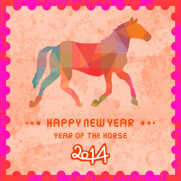 新年快乐 2014 card47 — 图库照片