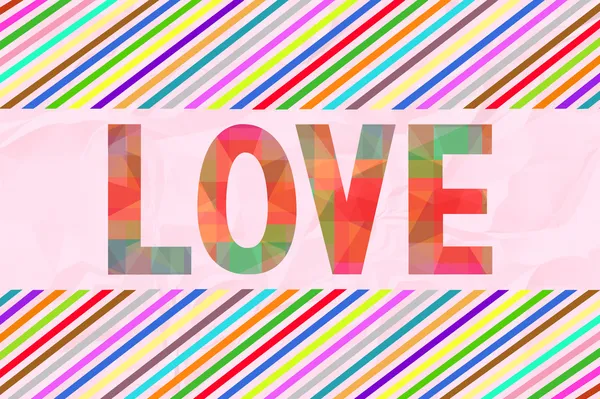 Kleurrijke liefde brief card6 — Stockfoto