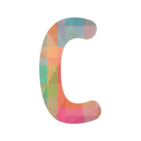 Alfabeto colorido C — Vector de stock