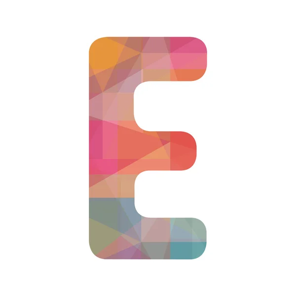 Alphabet coloré E — Image vectorielle