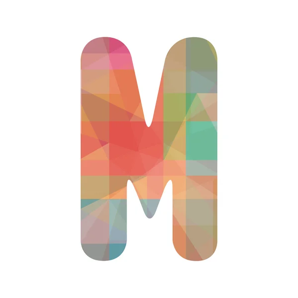 Alfabeto colorido M — Archivo Imágenes Vectoriales