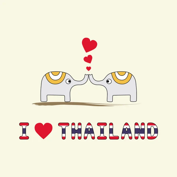 Thailand5 seviyorum — Stok Vektör