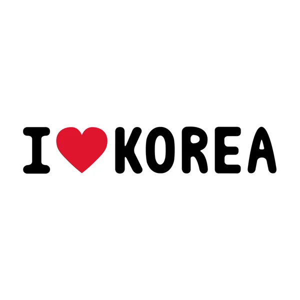 I OVE KOREA1 — Vetor de Stock