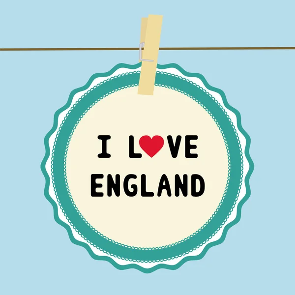 England2 seviyorum — Stok Vektör