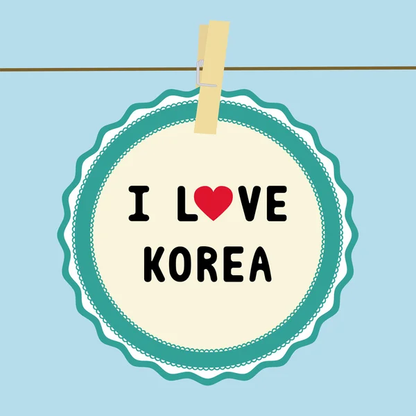 Me encanta korea3 — Archivo Imágenes Vectoriales