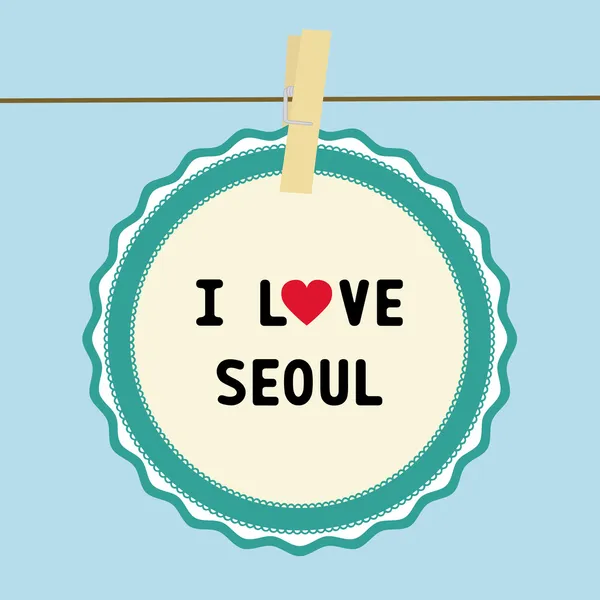 Me encanta seoul3 — Vector de stock