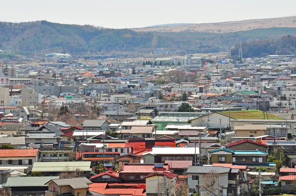 Vista villaggio in Kawaguchiko — Foto Stock