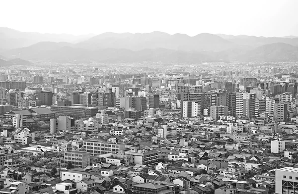 Vista noturna da cidade de Kyoto — Fotografia de Stock