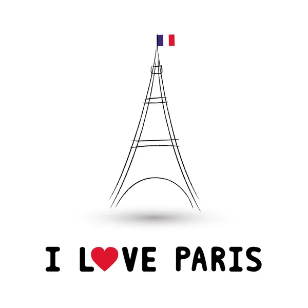 我爱 paris1 — 图库矢量图片
