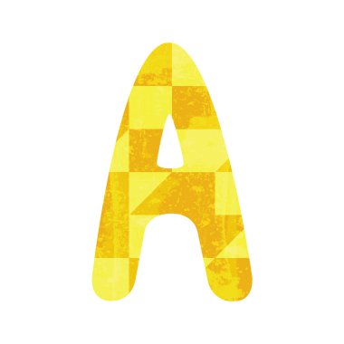 soyut sarı alfabe bir