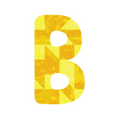 soyut sarı alfabe b