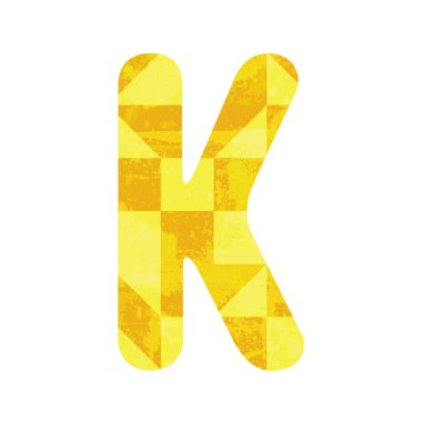 soyut sarı alfabe k