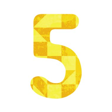 soyut sarı sayısı beş
