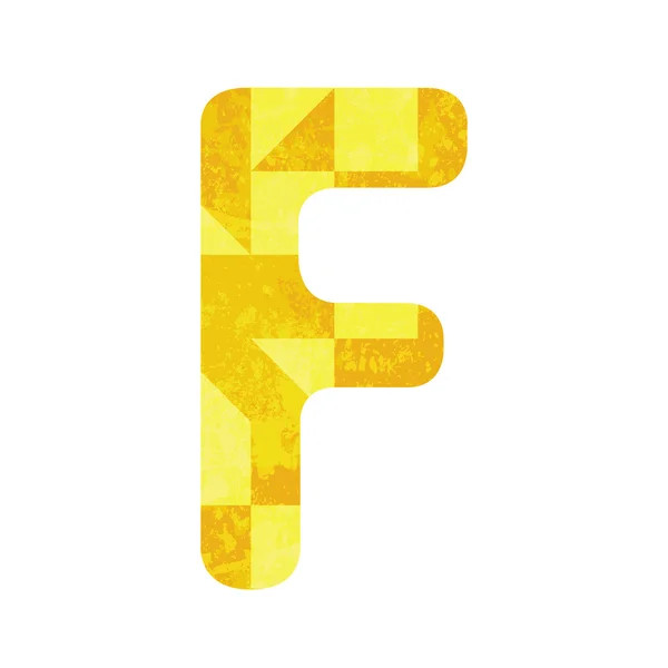 Abstract yellow alphabet F — Stock Vector