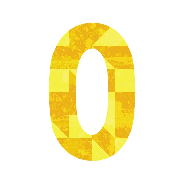 Abstrakt gul alfabetet o — Stock vektor