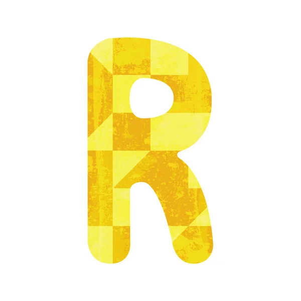 Abstraktní žluté abecedy r — Stockový vektor
