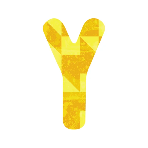 Alfabeto amarelo abstrato Y —  Vetores de Stock
