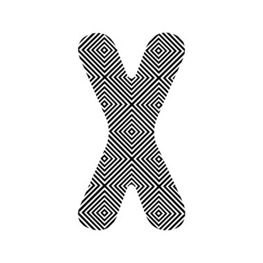 Daire desen alfabe x