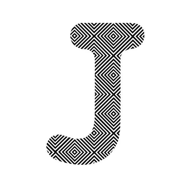 Alphabet motif cercle J — Image vectorielle