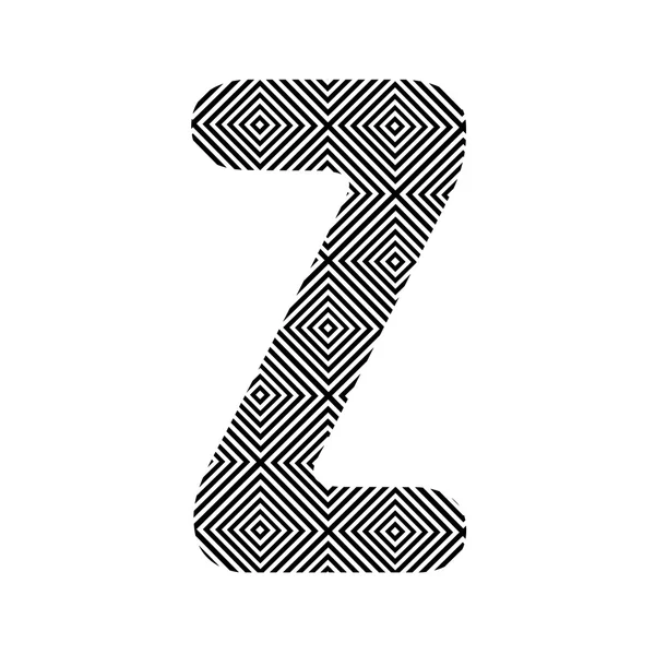 Circle pattern alfabeto Z — Vettoriale Stock